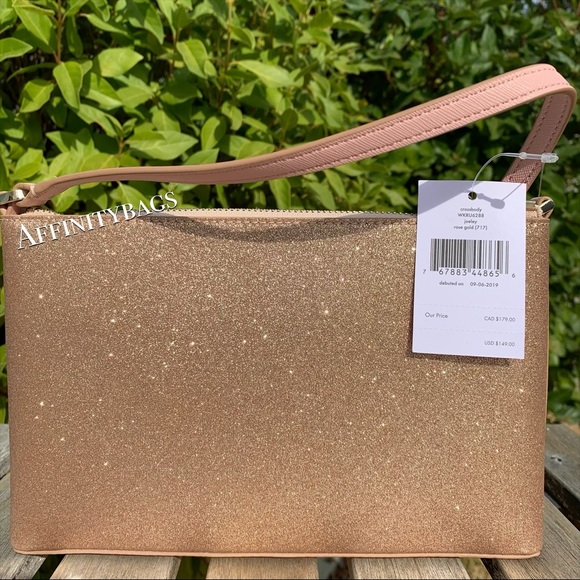 Kate spade joeley glitter crossbody rose gold NWT - Picture 5 of 8